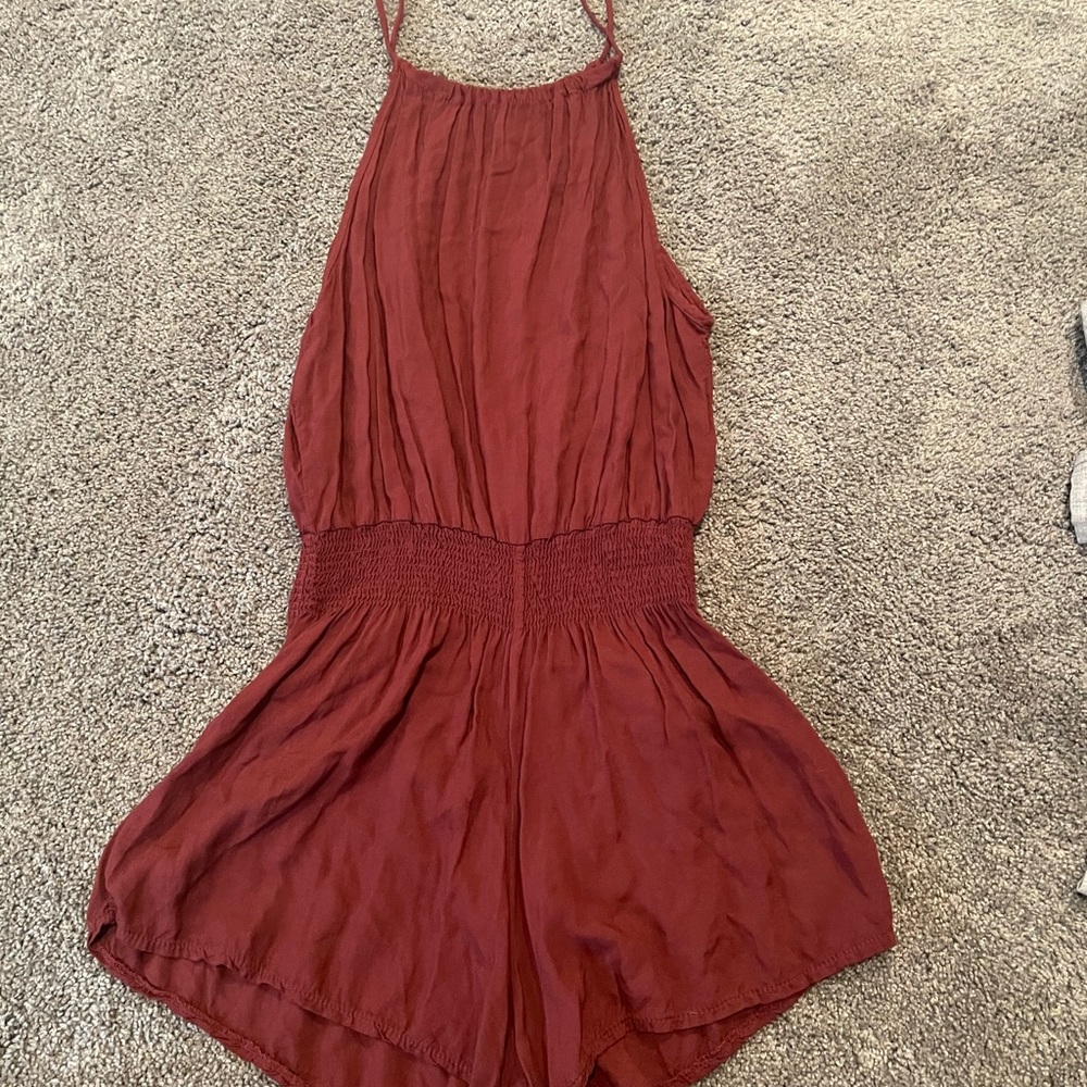 Brandy Melville burgundy romper